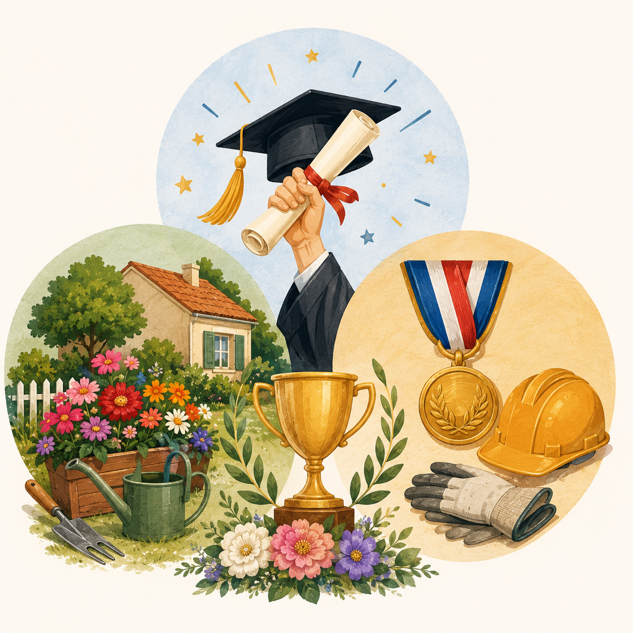 Médailles du Travail - Primes Bac - Concours Maisons et Jardins Fleuris